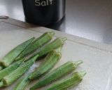 簡単おつまみ！オクラの麺つゆおひたし作り方1写真