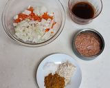 炊き込みこんにゃく米のツナカレーピラフ作り方3写真
