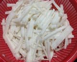 大根とニシンの切り込みの炒めもの作り方1写真