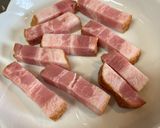 ベーコンとズッキーニのスキレット焼き！作り方1写真