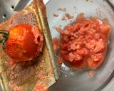 桃と生ハム、冷凍トマトの冷製パスタ作り方2写真