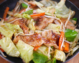 豚の味噌みりん漬け焼きの♪肉野菜炒め🤩🍚作り方5写真