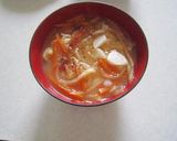 みそ汁　切干大根　人参　油揚げ　にんにく作り方4写真