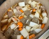 トロトロ牛スジと根菜の煮物♪作り方4写真