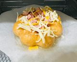 スパム&卵&チーズの焼きポンデリング🍩作り方4写真