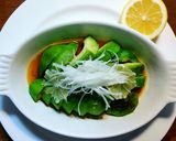 アボカド比内地鶏スープ蒸し　海苔で巻いて作り方6写真