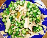 簡単 副菜 オクラと エリンギの 白だし和え✿作り方7写真