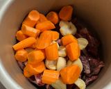 馬肉スジ肉の味噌煮込み作り方3写真
