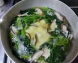 ほうれん草と椎茸の鶏ガラだしスープ作り方5写真