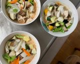 肉無チクワクリーミー味噌キムチ味野菜炒め作り方13写真