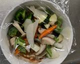 肉無チクワクリーミー梅ガパオ味野菜炒め作り方12写真