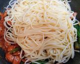 簡単昼食今夜の夕飯新玉葱小松菜ナポリタン作り方12写真