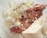 焼肉生だれ丸めないレンジ煮込みハンバーグ作り方3写真