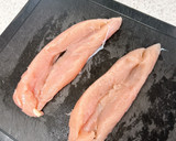 ささみの寿司ガリ挟み焼き♪辛子マヨソース作り方3写真