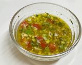 信州サーモンの夏野菜ドレッシング掛け作り方2写真