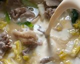 ☆豚肉と白菜のごま味噌豆乳うどん☆作り方4写真