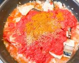 トマト缶でつくる簡単塩サバ煮込み作り方8写真