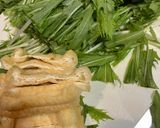 水菜と油揚げのお浸しとお吸い物👉一度に2品作り方1写真