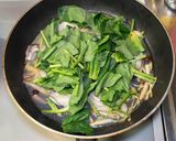 牡蠣とほうれん草とごぼうのパスタ作り方7写真