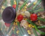 色々きのこと鶏肉の彩りパエリア作り方8写真