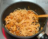 細麺だから具材と絡む！豚肉とニラのひやむぎ炒め作り方8写真