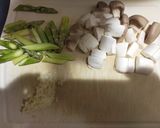 アスパラとエリンギのガリバタパスタ作り方1写真
