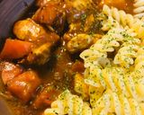 あまりカレー活用●カレー＋ショートパスタ作り方1写真
