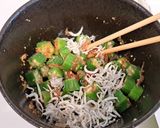 オクラ☆じゃこの梅肉あえ作り方5写真