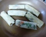味噌あじ椎茸ネギ豚の焼き春巻き作り方7写真