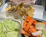 白菜と鶏肉の炒め物作り方1写真