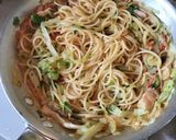 パンチェッタとキャベツのトマトパスタ作り方10写真