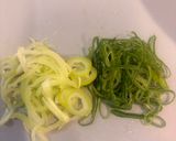 ピリ辛ネギ味噌つけだれスタミナ豚肉うどん作り方2写真