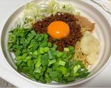 自家製シビ辛！濃厚ニラにんにく台湾まぜそば🧄作り方5写真