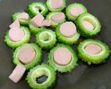 ゴーヤの魚肉ソーセージ詰め作り方3写真