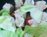 レトルト焼売●レタス＆トマトソース煮作り方2写真