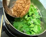 間引き大根菜のお味噌汁😻作り方4写真