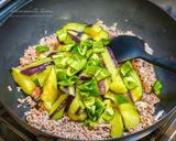 レンジ蒸しナスで★ジューシーな麻婆ナス丼作り方7写真