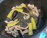ワンパン！豚肉と茄子の和風高菜パスタ作り方2写真