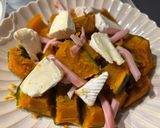 ねっとりほっくりカボチャのチーズハム焼き作り方2写真
