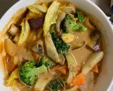 お一人様ピリ辛味噌味根菜たっぷり野菜炒め作り方21写真