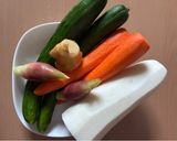 野菜の酢漬け　ガリ風作り方1写真