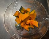 秋野菜！栄養満点！カボチャの塩昆布マヨチーサラダ作り方2写真