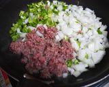 節約!包まないオムレツ♪ミンチケチャップ炒めかけ作り方4写真