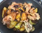 茄子と豚コマのウメテリ♡作り方5写真