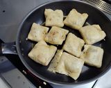 れんこんとひき肉の焼き巾着作り方5写真