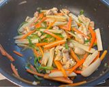 鶏もも肉とれんこんのきんぴら。作り方3写真