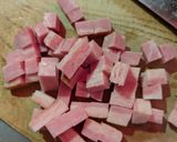 簡単★おにぎりの具「ベーコンおかか」作り方1写真