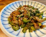ゴーヤと豚肉のコチュジャン炒め♡作り方5写真