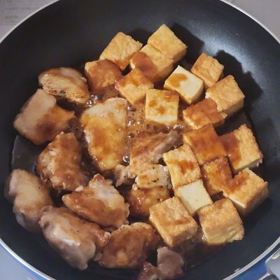 味付け2つ！厚揚げと鶏肉の甘辛いため by カレンガール 【クックパッド
