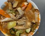 レンジ洋風トマト味噌味回鍋肉風甘酢酢豚作り方15写真
